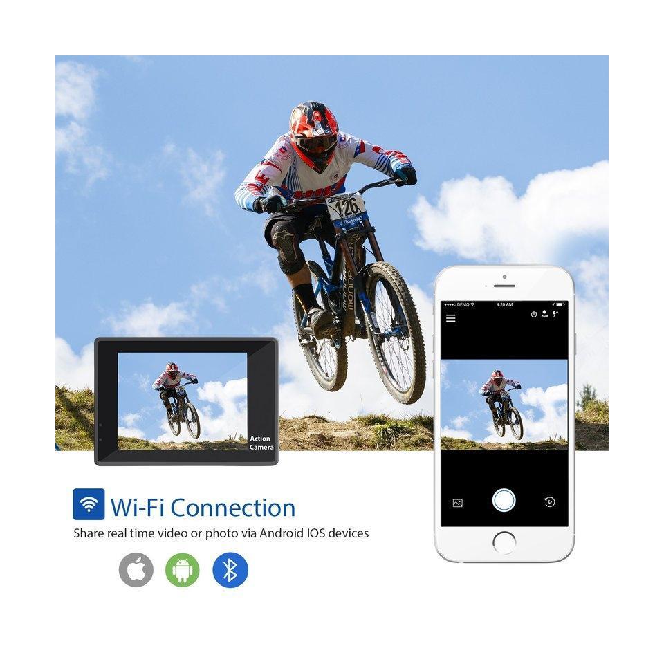 Aksiyon Kamerası Wi-Fi KS504 4K Ultra HD 170 Derece 32 Gb Aksiyon Kamerası Wi-Fi KS504 4K Ultra HD 170 Derece 32 Gb