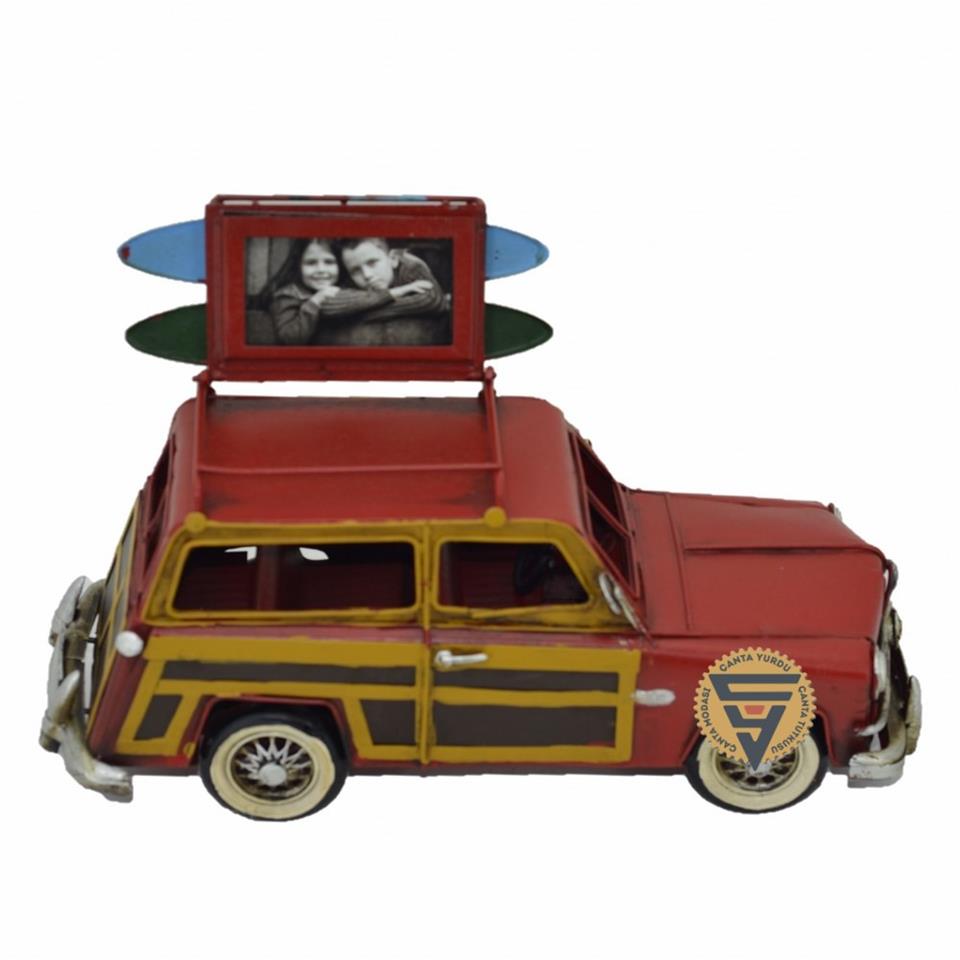 Dekoratif Nostaljik Metal Land Rover Rustik Otomobil Kırmızı Dekoratif Nostaljik Metal Land Rover Rustik Otomobil Kırmızı