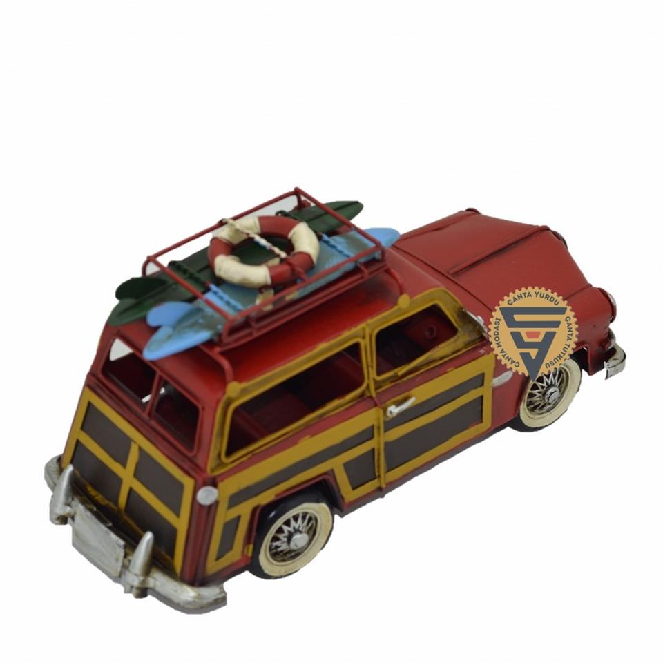 Dekoratif Nostaljik Metal Land Rover Rustik Otomobil Kırmızı Dekoratif Nostaljik Metal Land Rover Rustik Otomobil Kırmızı