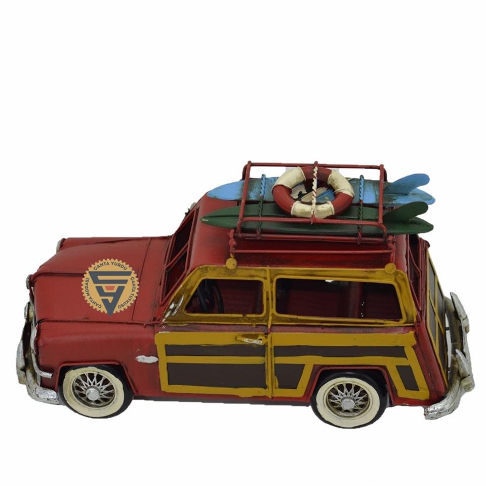Dekoratif Nostaljik Metal Land Rover Rustik Otomobil Kırmızı Dekoratif Nostaljik Metal Land Rover Rustik Otomobil Kırmızı