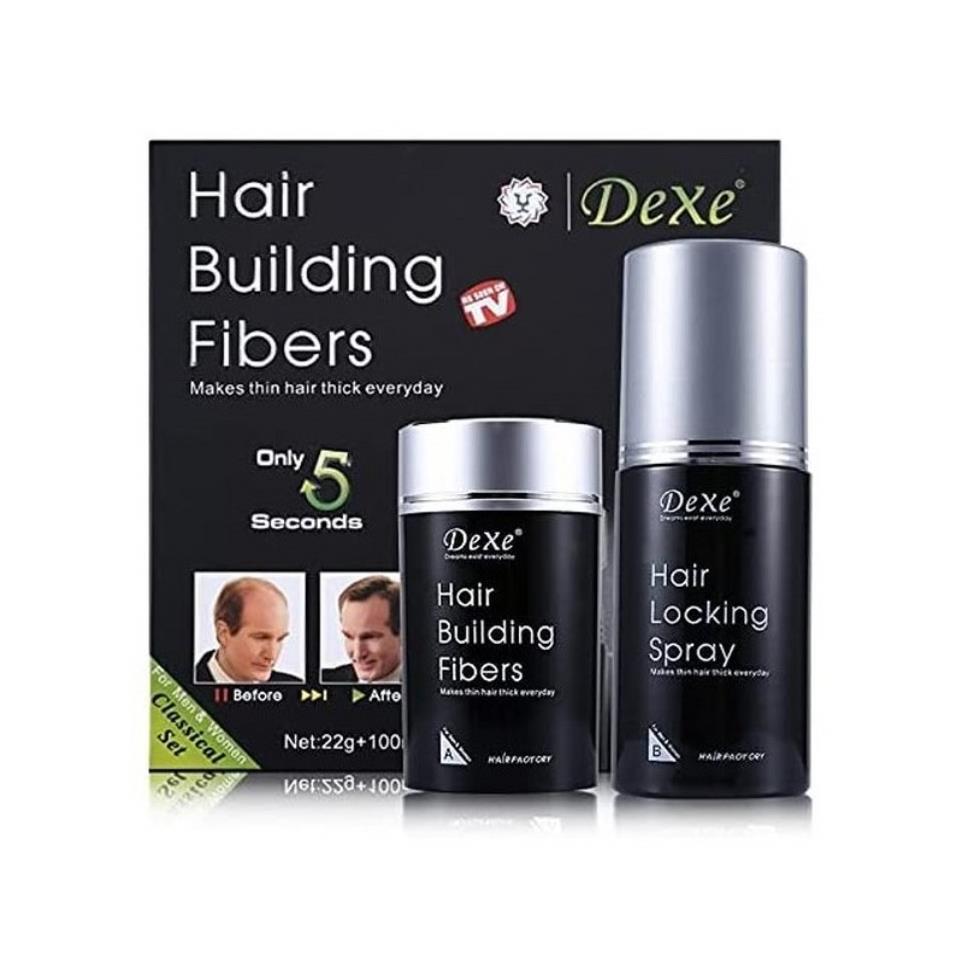 Dexe Saç Dolgunlaştırıcı Fiber Keratin Toz ve Sprey Siyah Dexe Saç Dolgunlaştırıcı Fiber Keratin Toz ve Sprey Siyah