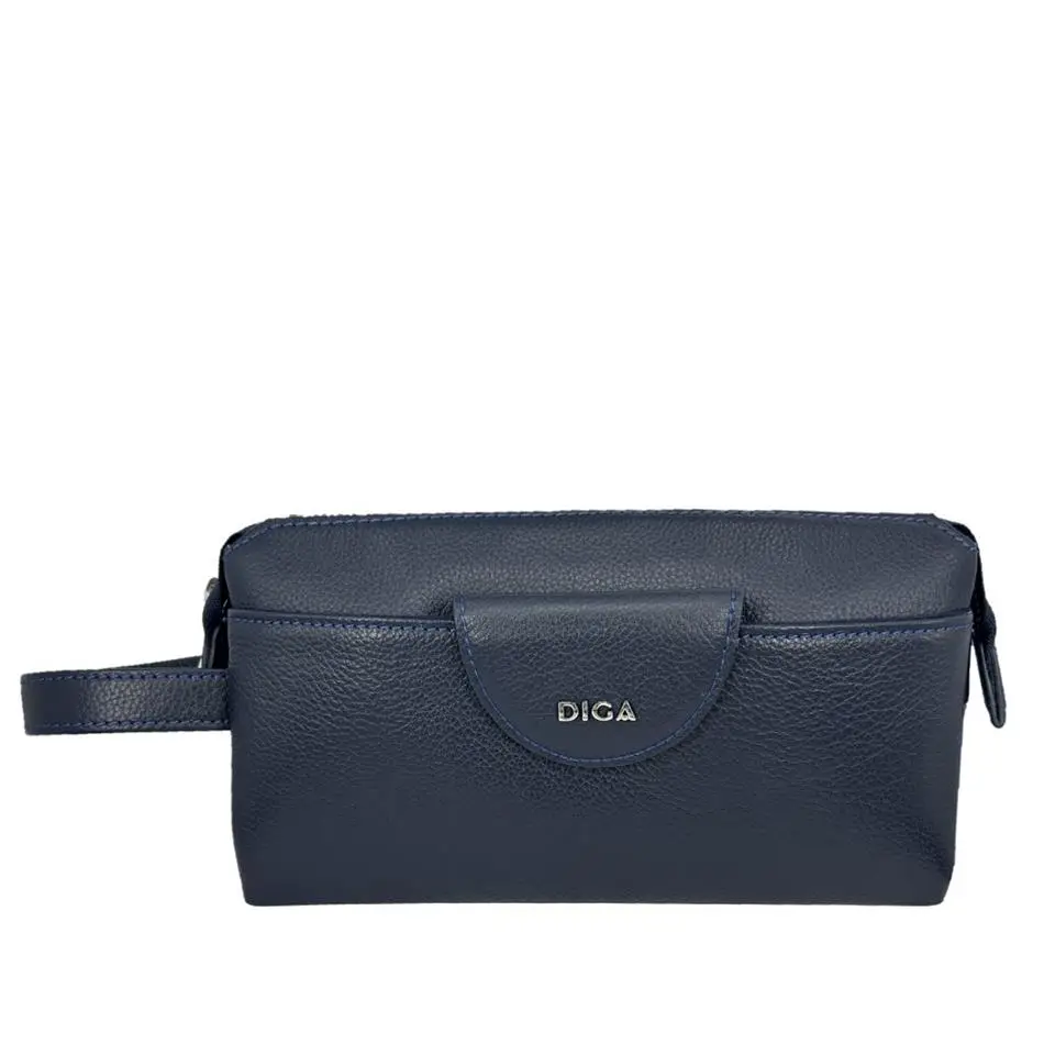 Diga Hakiki Deri 3006 Dopp Kit El Çantası Lacivert Diga Hakiki Deri 3006 Dopp Kit El Çantası Lacivert