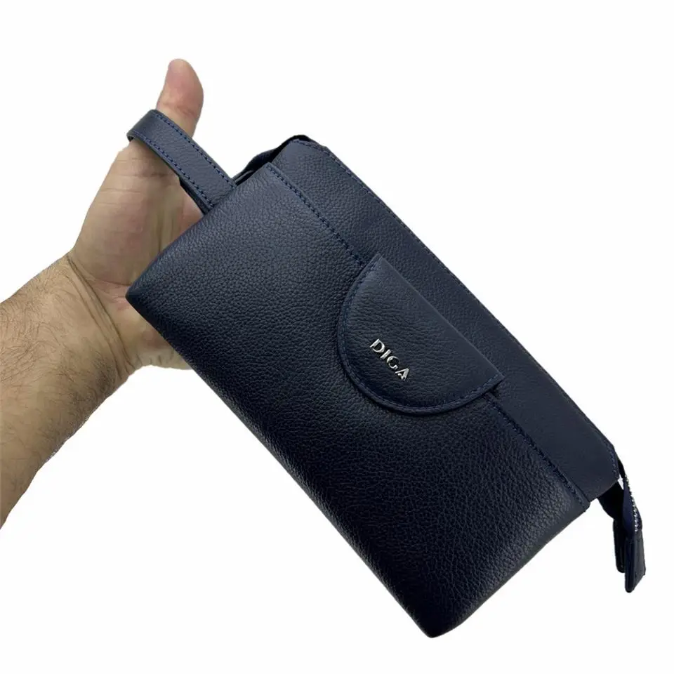 Diga Hakiki Deri 3006 Dopp Kit El Çantası Lacivert Diga Hakiki Deri 3006 Dopp Kit El Çantası Lacivert