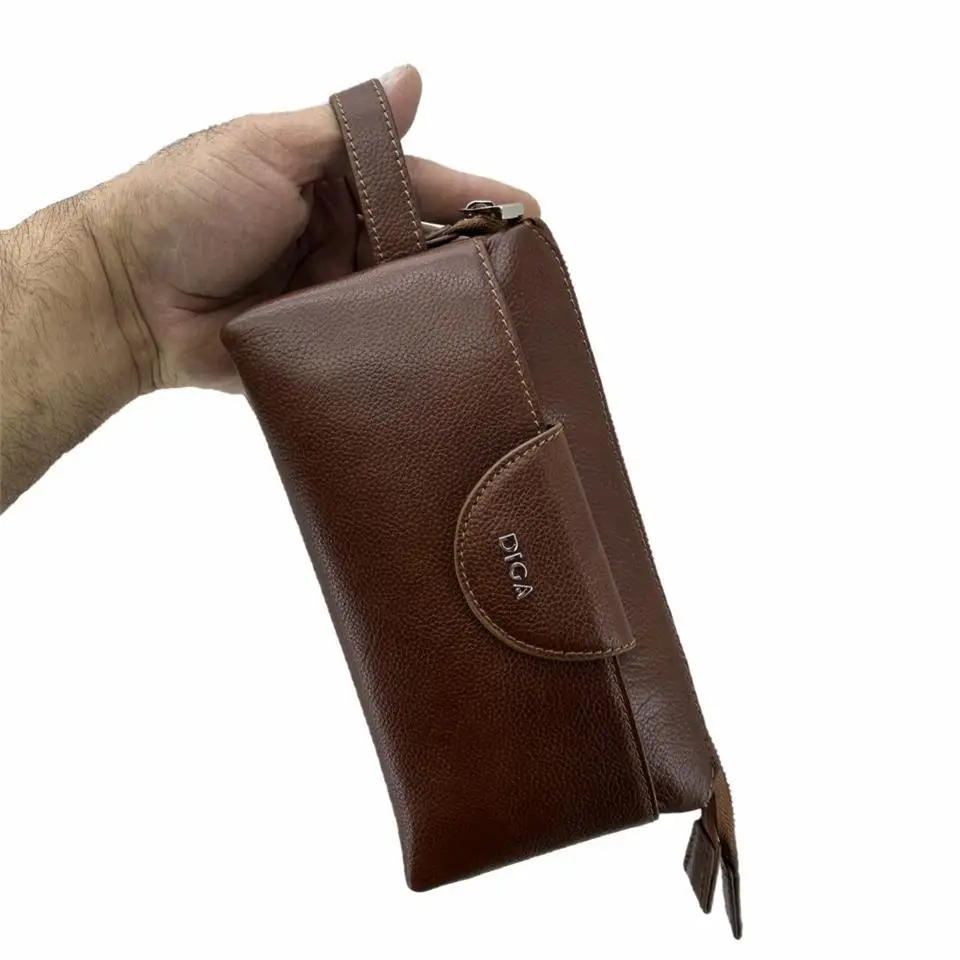 Diga Hakiki Deri 3006 Dopp Kit El Çantası Taba Diga Hakiki Deri 3006 Dopp Kit El Çantası Taba