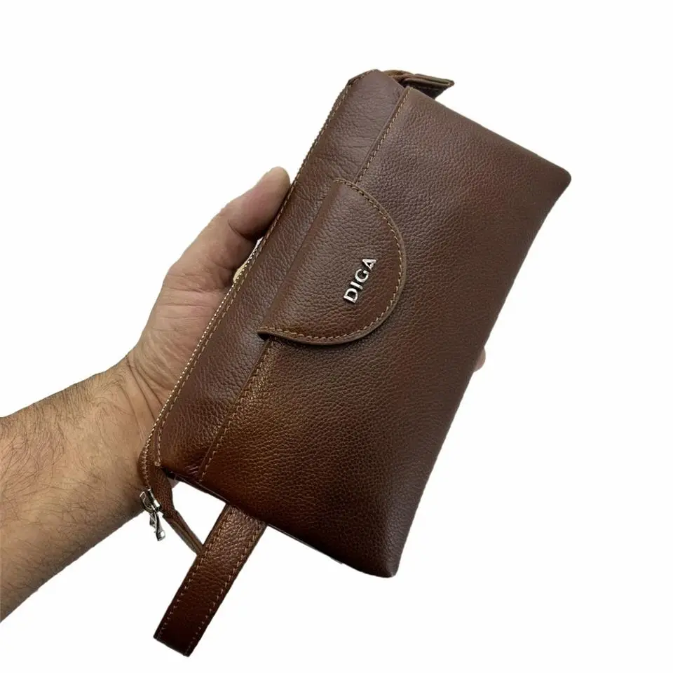 Diga Hakiki Deri 3006 Dopp Kit El Çantası Taba Diga Hakiki Deri 3006 Dopp Kit El Çantası Taba
