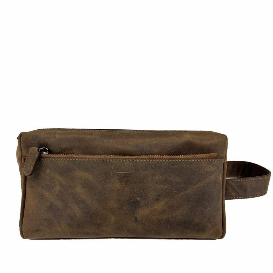 Hakiki Deri CA253 Dopp Kit El Çantası Tigon Taba Hakiki Deri CA253 Dopp Kit El Çantası Tigon Taba