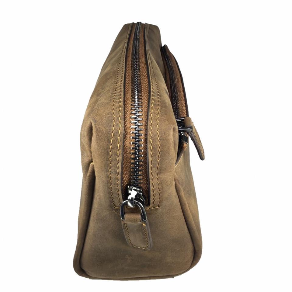 Hakiki Deri CA253 Dopp Kit El Çantası Tigon Taba Hakiki Deri CA253 Dopp Kit El Çantası Tigon Taba