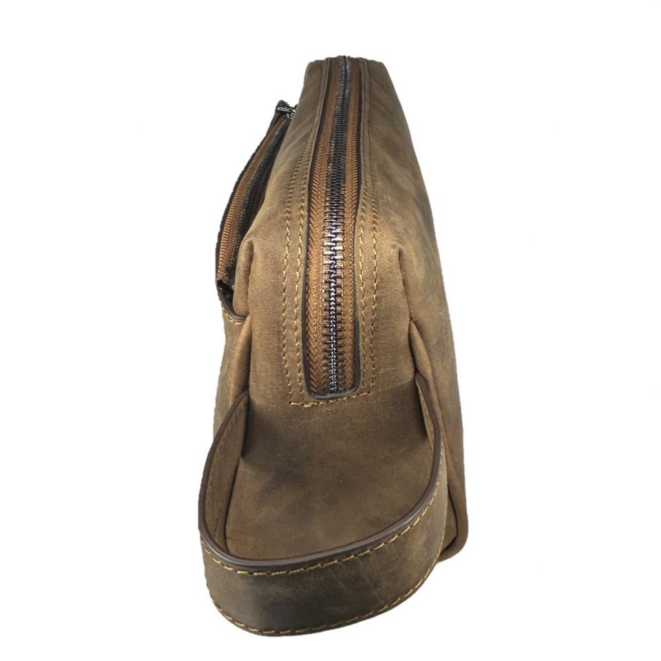 Hakiki Deri CA253 Dopp Kit El Çantası Tigon Taba Hakiki Deri CA253 Dopp Kit El Çantası Tigon Taba