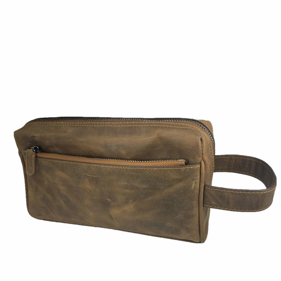 Hakiki Deri CA253 Dopp Kit El Çantası Tigon Taba Hakiki Deri CA253 Dopp Kit El Çantası Tigon Taba