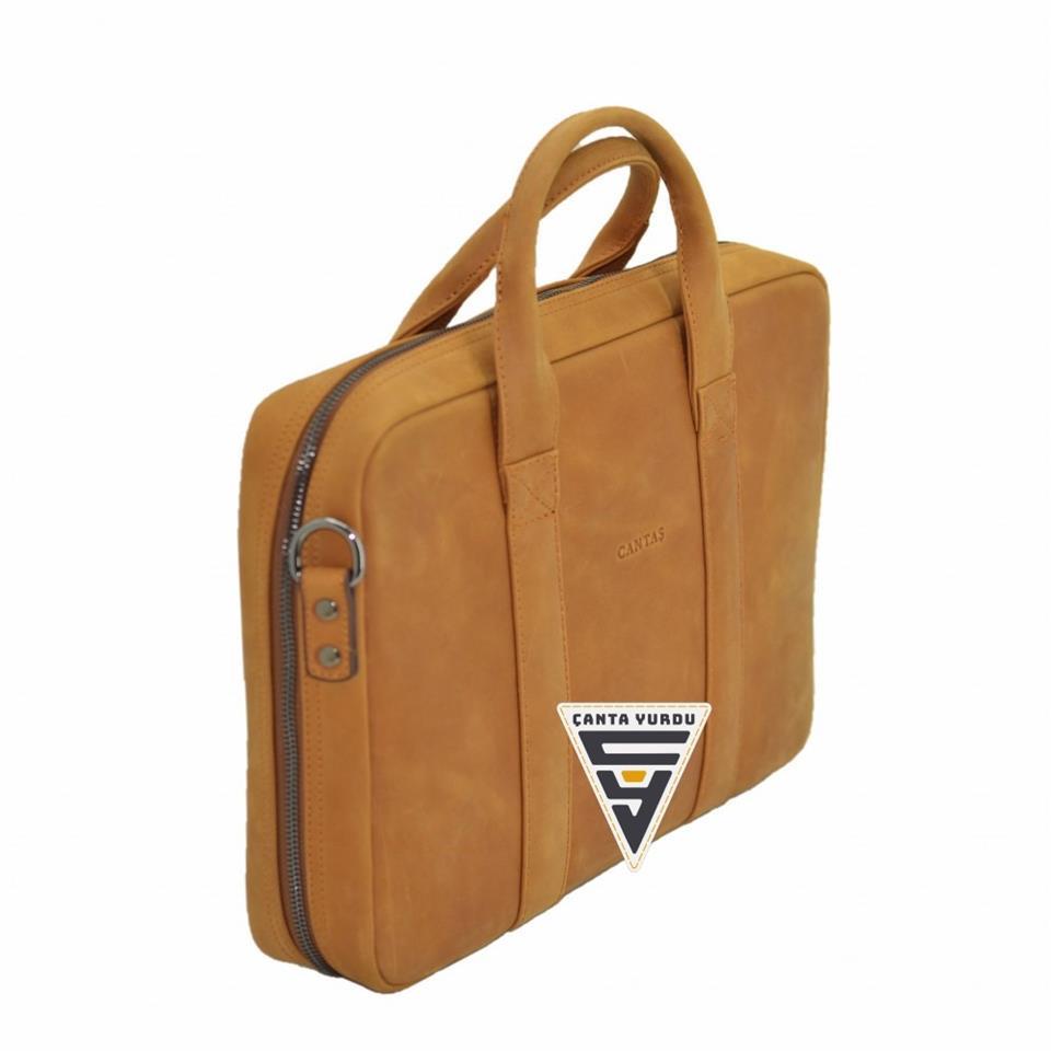 Hakiki Deri Evrak ve Laptop Organizer Çanta 13 İnç Taba Hakiki Deri Evrak ve Laptop Organizer Çanta 13 İnç Taba