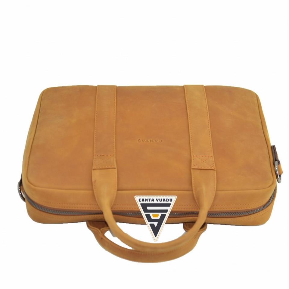 Hakiki Deri Evrak ve Laptop Organizer Çanta 13 İnç Taba Hakiki Deri Evrak ve Laptop Organizer Çanta 13 İnç Taba