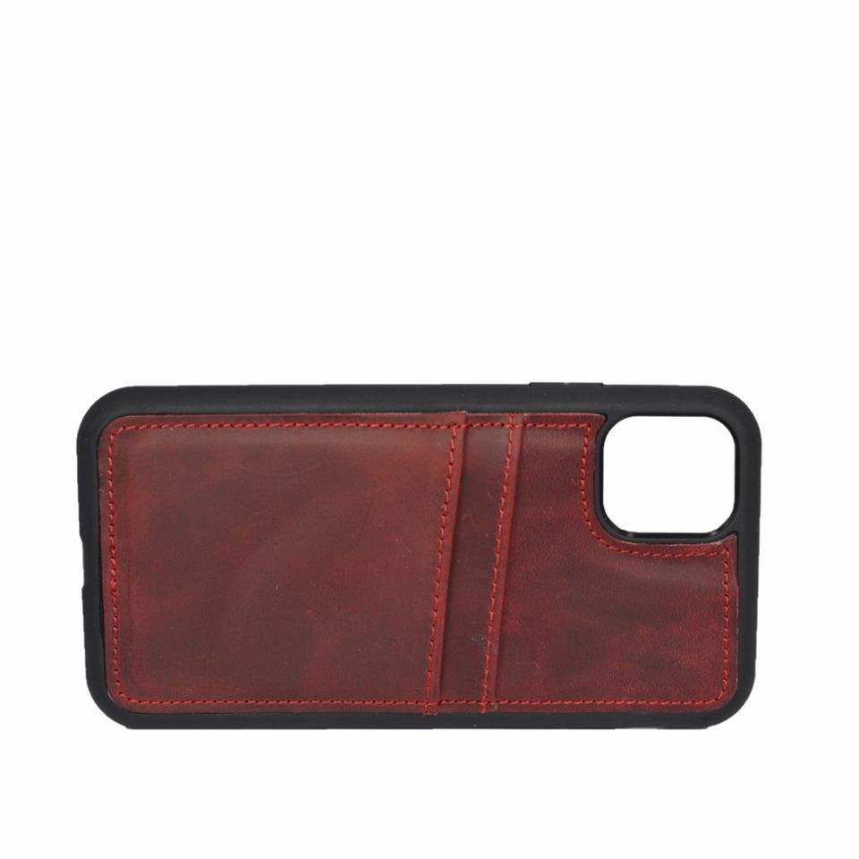 iPhone 13 Pro Hakiki Deri Kapak Back Cover Kartlıklı Telefon Kılıfı Kırmızı iPhone 13 Pro Hakiki Deri Kapak Back Cover Kartlıklı Telefon Kılıfı Kırmızı