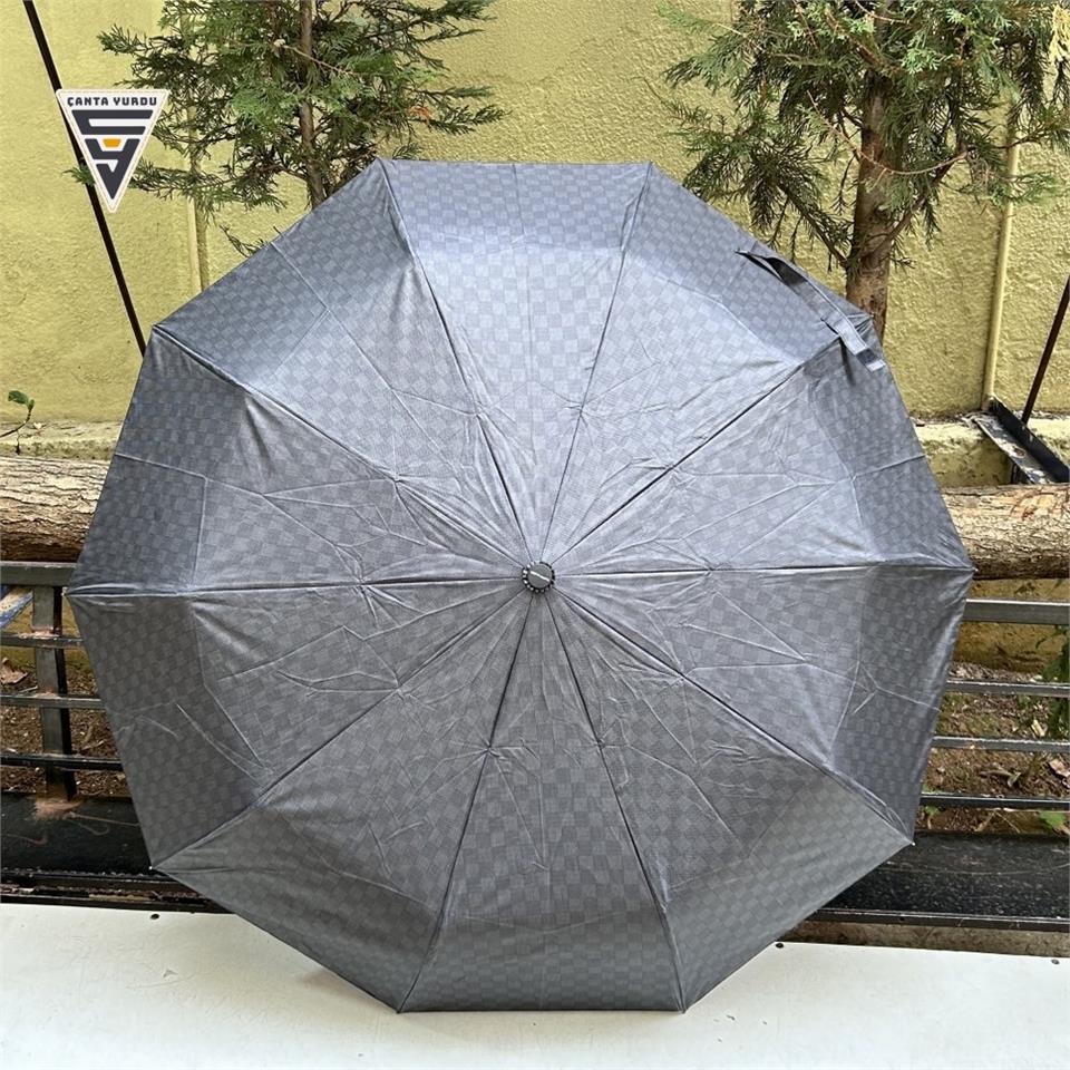Rainwalker Tam Otomatik 10 Telli Şemsiye Ekose Siyah Rainwalker Tam Otomatik 10 Telli Şemsiye Ekose Siyah