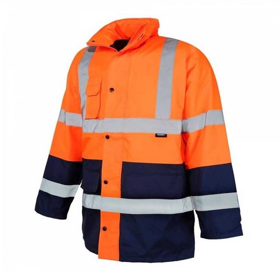Reflektörlü 300D Oxford Çift Renk Parka Yağmurluk Turuncu Reflektörlü 300D Oxford Çift Renk Parka Yağmurluk Turuncu