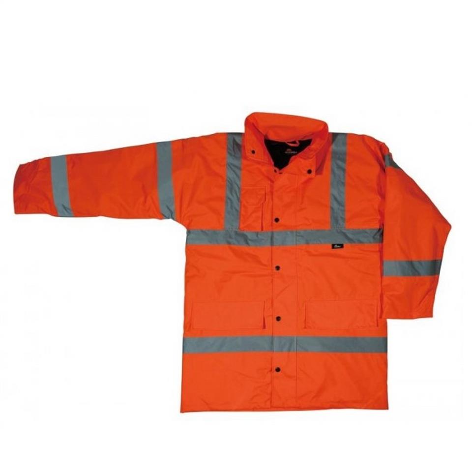 Reflektörlü 300D Oxford İçi Kapitoneli Parka Mont Turuncu Reflektörlü 300D Oxford İçi Kapitoneli Parka Mont Turuncu
