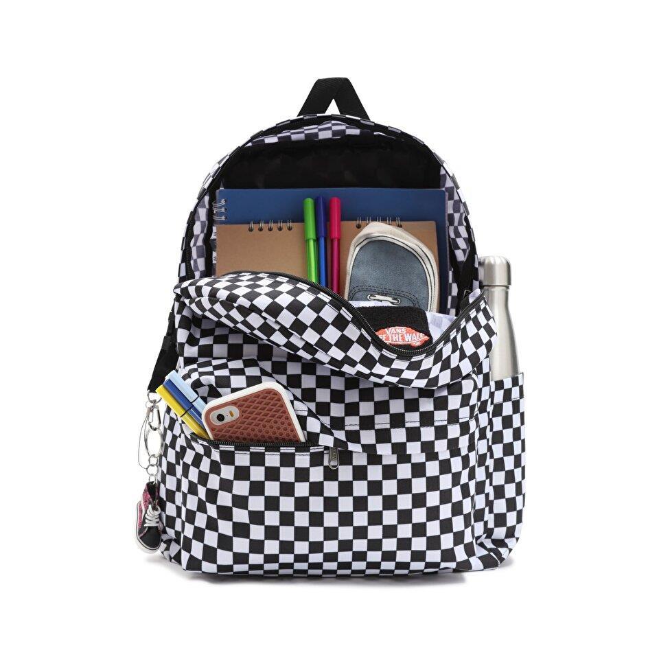 Vans Mn Old Skool Check Backpack Sırt Çantası Damalı Beyaz Vans Mn Old Skool Check Backpack Sırt Çantası Damalı Beyaz